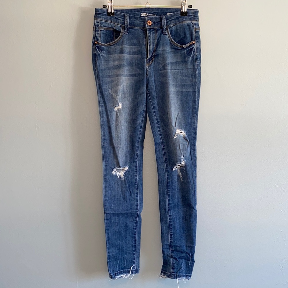 A’2ND Super Stretch Distressed Jeans